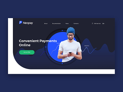 Neopay Online Payments bank card payments dark theme digital bank finansing investment online payments payment system ui website