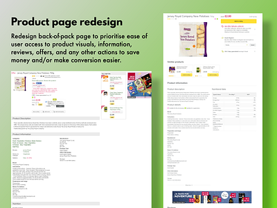 Product Page Redesign content design content strategy ecommerce ia microcopy online supermarket ui united kingdom ux ux writing