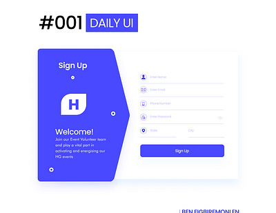 Daily UI Challenge 001 Sign up Modal branding design graphic design ui uiux ux