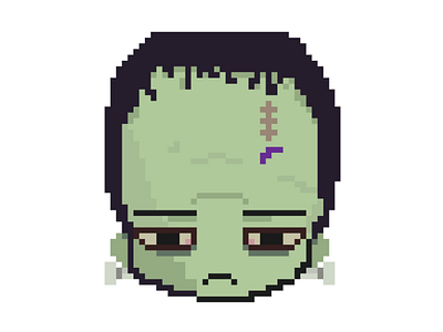 Pixel Franck frankenstein halloween pixel pixel art