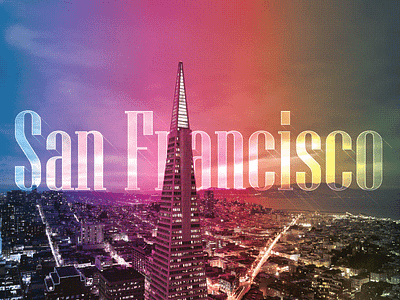 San Francisco a type of sky gradients infographic san fransisco typography