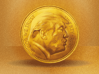 one yuge gold coin coin gold trump yes we can yuge