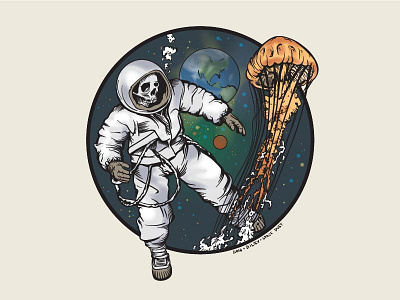 Space Dust astronaut dust earth jellyfish planet space stars
