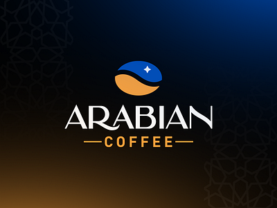 Arbian Coffee Logo arabian arabica coffee bean heritage islam middle east