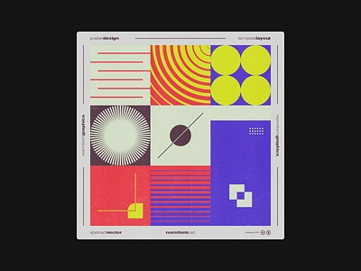 0055 abstract art brutalism color design freebie geometric geometry grid illustration minimal modern modernism pattern poster poster art print shape square vector