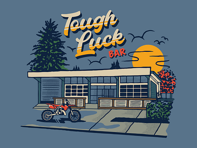 Tough Luck Bar branding design illustration illustrator lettering logo typography ux vector
