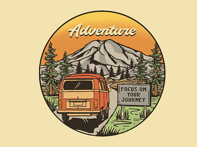 Focus On Your Journey design illustration illustrator lettering logo typography