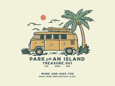 Park on Island art branding design illustration illustrator lettering logo type typography vector