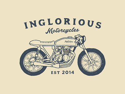 Design for Inglorious Motorcycle app art branding design illustration illustrator lettering logo typography vector