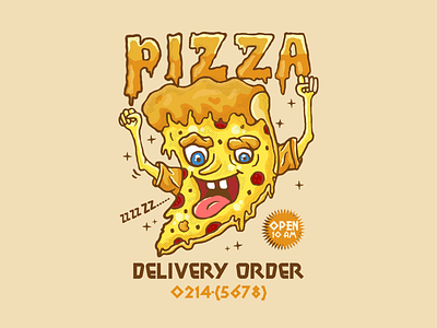 Pizza Design Available apparel branding design illustration illustrator lettering logo merchendise retro retro badge t shirt typography vector vintage