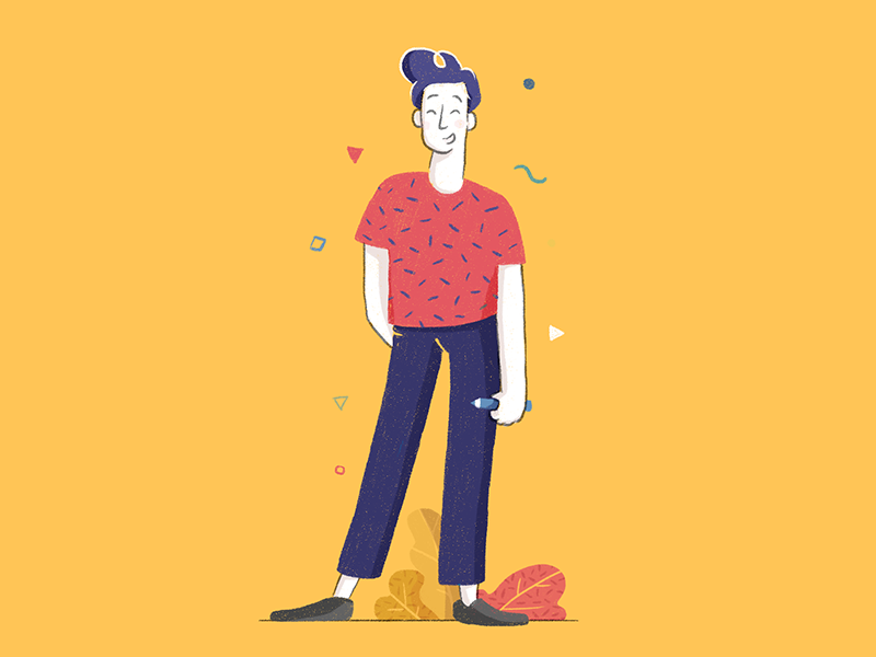 The Graphic Designer graphic plants line shapes pencil designer design character illustration