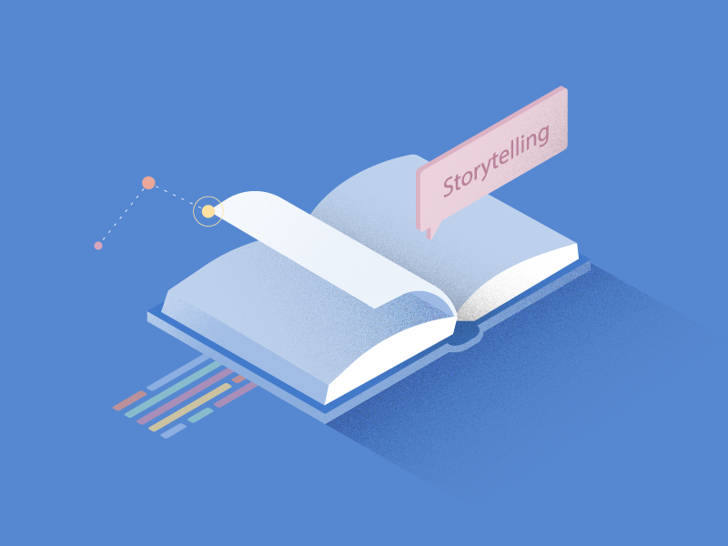 Storytelling story book storytelling illustration