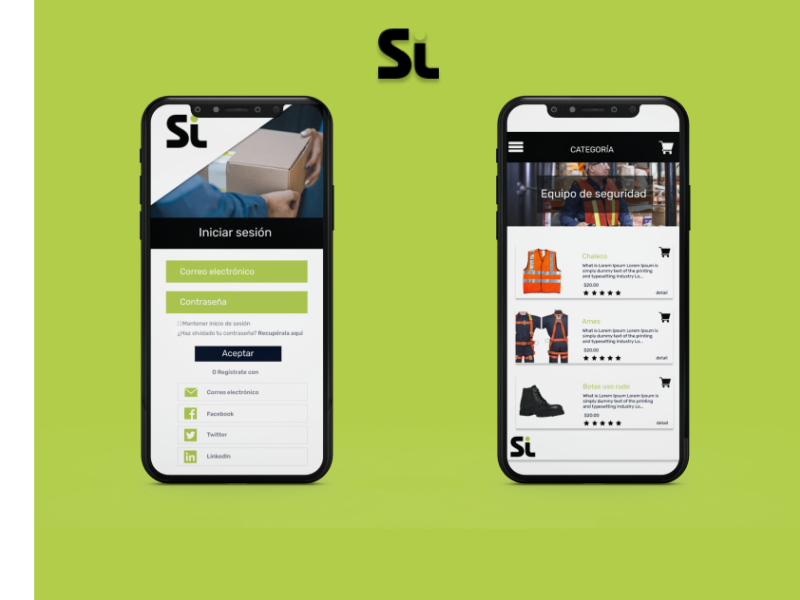 Design example for client app ecommerce by Luz Gonzalez on Dribbble