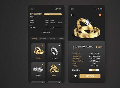 Jewellery Shop App UI Design app app design app ui app ui design design jewellery jewelry minimal ui ux