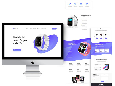 Smartwatch selling website page UI design