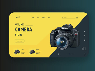 Camera Selling website UI Design