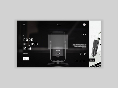 Rode Microphone Landing page UI Design branding design landing page design minimal ui uidesign uiux ux web website