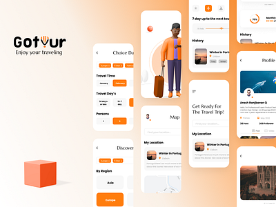 Travel App UI Design app app design app ui app ui design design illustration minimal mobile app motion graphics travel app travelling app travelling app ui ui user experience user interface ux