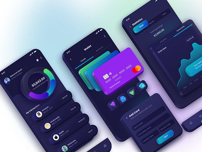 Wallet App UI Design app app design app ui app ui design design illustration minimal mobile app modern app ui ui ux wallet wallet ap wallet app interface wallet app ui