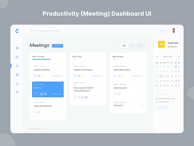 Productivity Dashboard UI