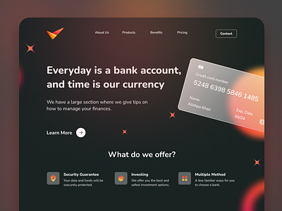 Banking Website UI Design app app design app ui design bank banking design finance financial minimal ui ux web design web ui website