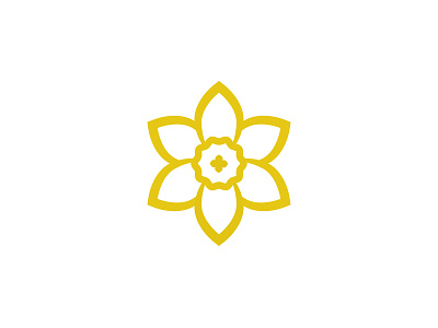 Daffodil daffodil icon identity logo mark yellow