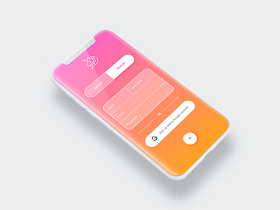 #001 Sign Up app design flat interface design ui ux