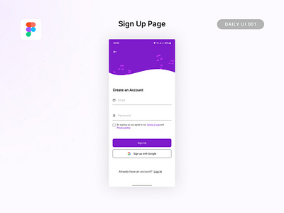 Sign Up Page dailyui signuppage