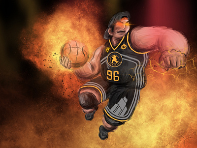 Hello Dribble basketball debut design illustration illustration art illustration design illustration digital painting procreate