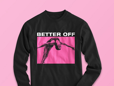 Diver band design merch pink shirt