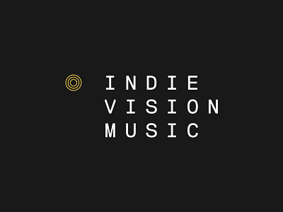 Indie Vision Music album branding circles gold identity logo music record vinyl