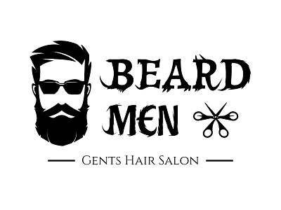 Beard Men Logo Design barber barbershop hair hair salon haircut hairdresser makeup manicure salon skincare