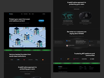 Shield Landing Page design landing page ui web3