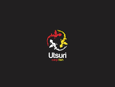 Koi Utsuri carp fish design fish fish logo icon koi fish logo