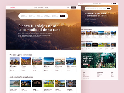 Travel Booking Landing Page airbnb explore flight web homepage travel travel booking travel landing page travelling trip ui vacation web design website