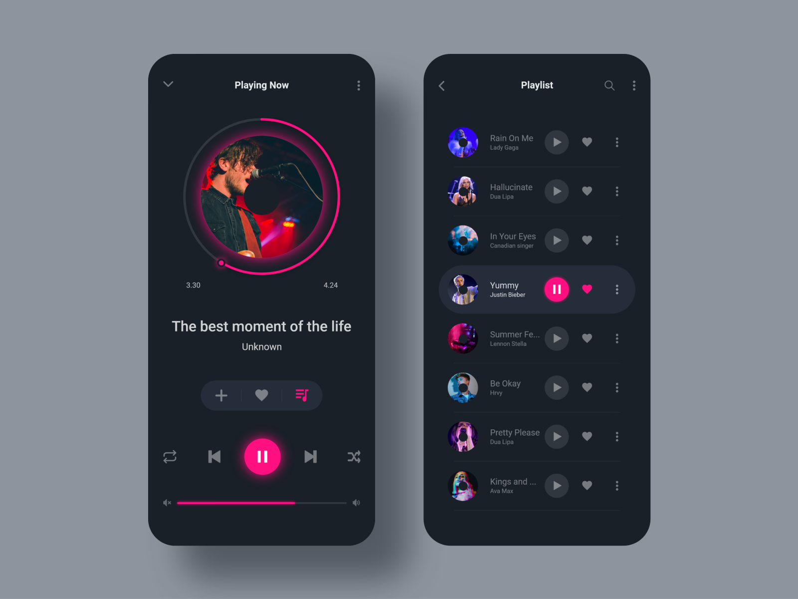 Music Player by Md Abadul Biswas on Dribbble