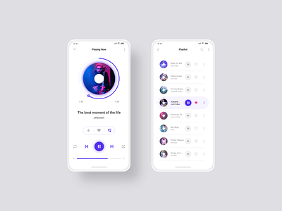 🏵️Light Mode🏵️ Music Player 2020 trend design app design colorful interface design lightmode minimal design mobile app music app music player ui design ux design