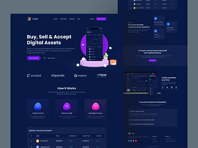 Cryptocurrency Landing Page