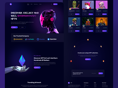 NFT Marketplace Landing page