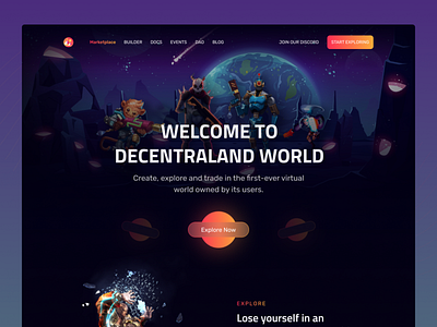 Decentraland Redesign Concept