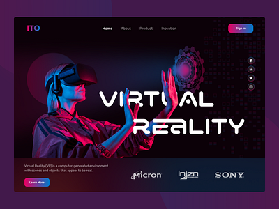 Metaverse Landing Page Header Exploration