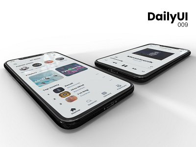 DailyUI 009 - Music Player daily dailyui dailyui009 dailyui9 flat minimal ui uidesign uiux