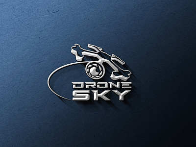 Drone Sky Logo branding design drone drone logo drone service logo logo logo design logomark minimal photographer logo