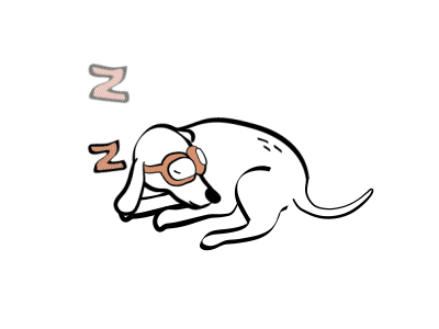 Tilo sleeping animation dog logo animation logo caricature