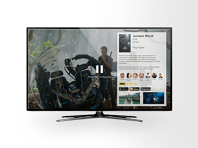 Jurrasic World interface streaming television tv