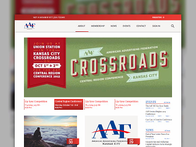 AAF-KC Front Page aafkc blog events gradient hero kansas city membership typography