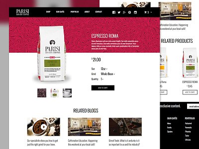 Parisi Product Page - Revised city coffee ecommerce invisionapp kansas missouri parisi product shop store
