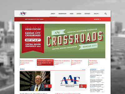 AAF-KC Front Page - Revised aafkc blog events gradient hero kansas city membership typography