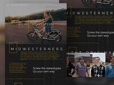 MWO Home Page - Work In Progress branding design flyover hero identity logo logomark midwest originals web design wheat