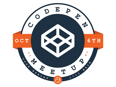 Codepen Meetup Badge badge developer development kansas city meetup missouri sticker